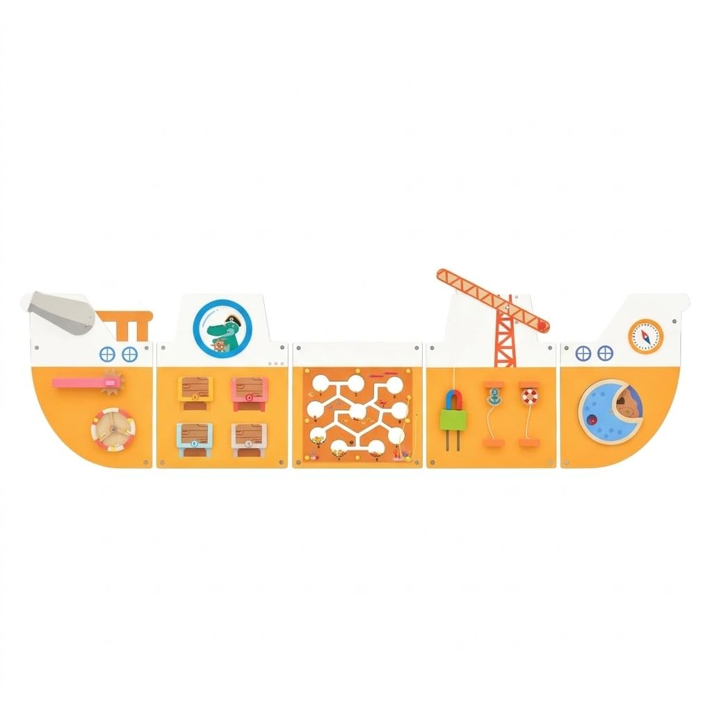 Amazon.com: Monläurd® Wooden Ship Activity Wall Panel for Kids